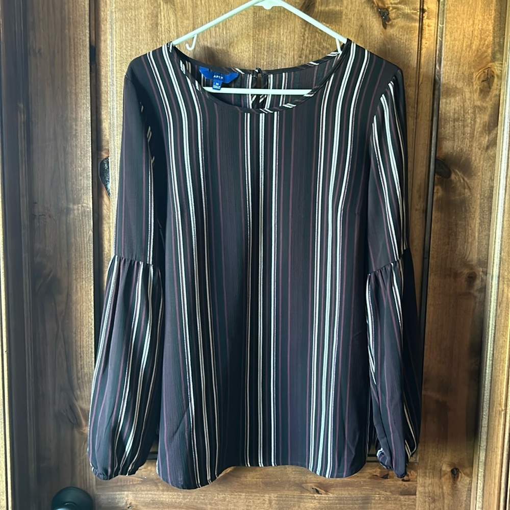 striped, long sleeved top